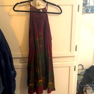 Free People wine sexy dress